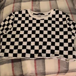 Checkered crop top